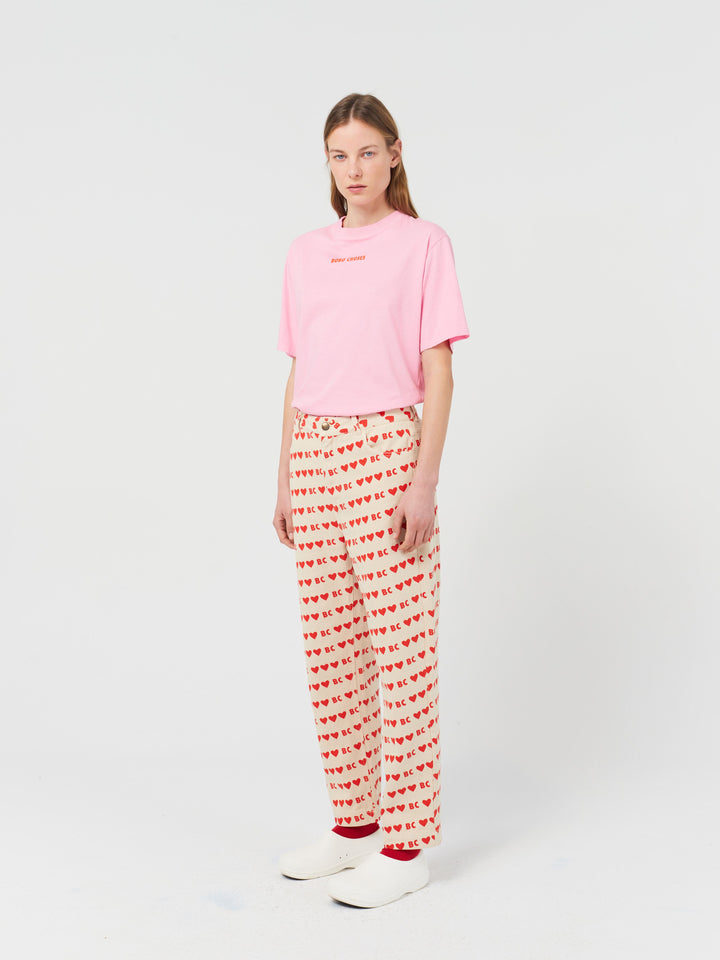 BC hearts all over baggy denim