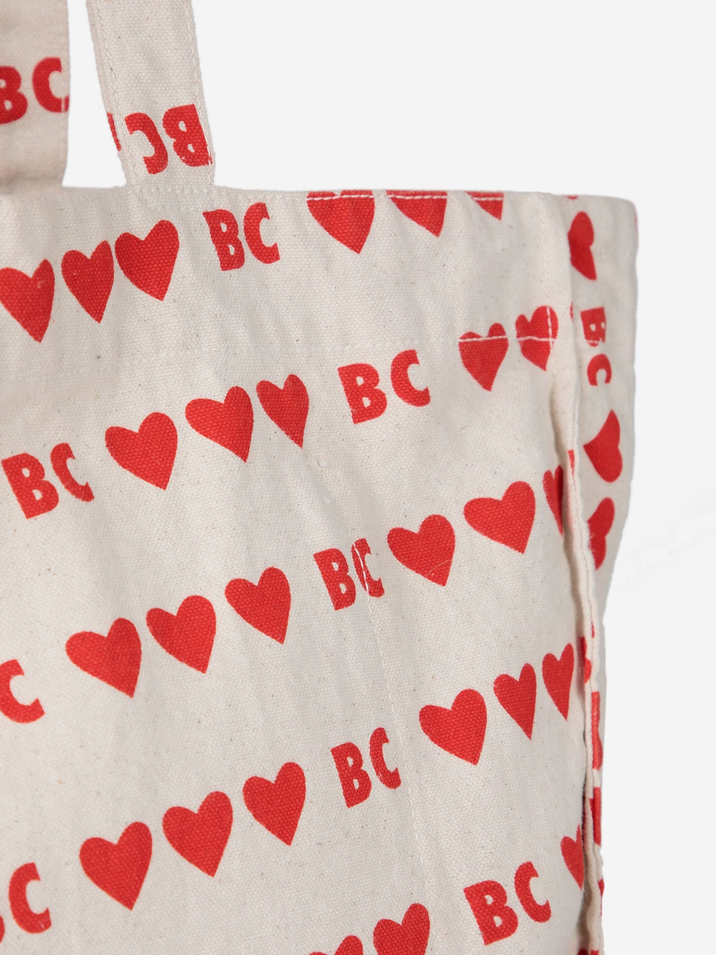 BC hearts all over tote bag