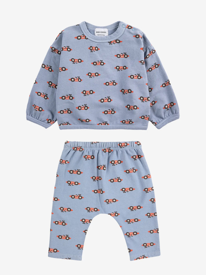 Race Car all over sweatshirt look