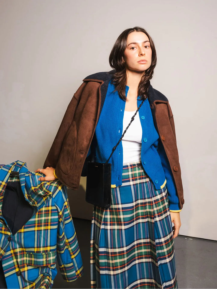 Faldilla prisada de franel·la Tartan