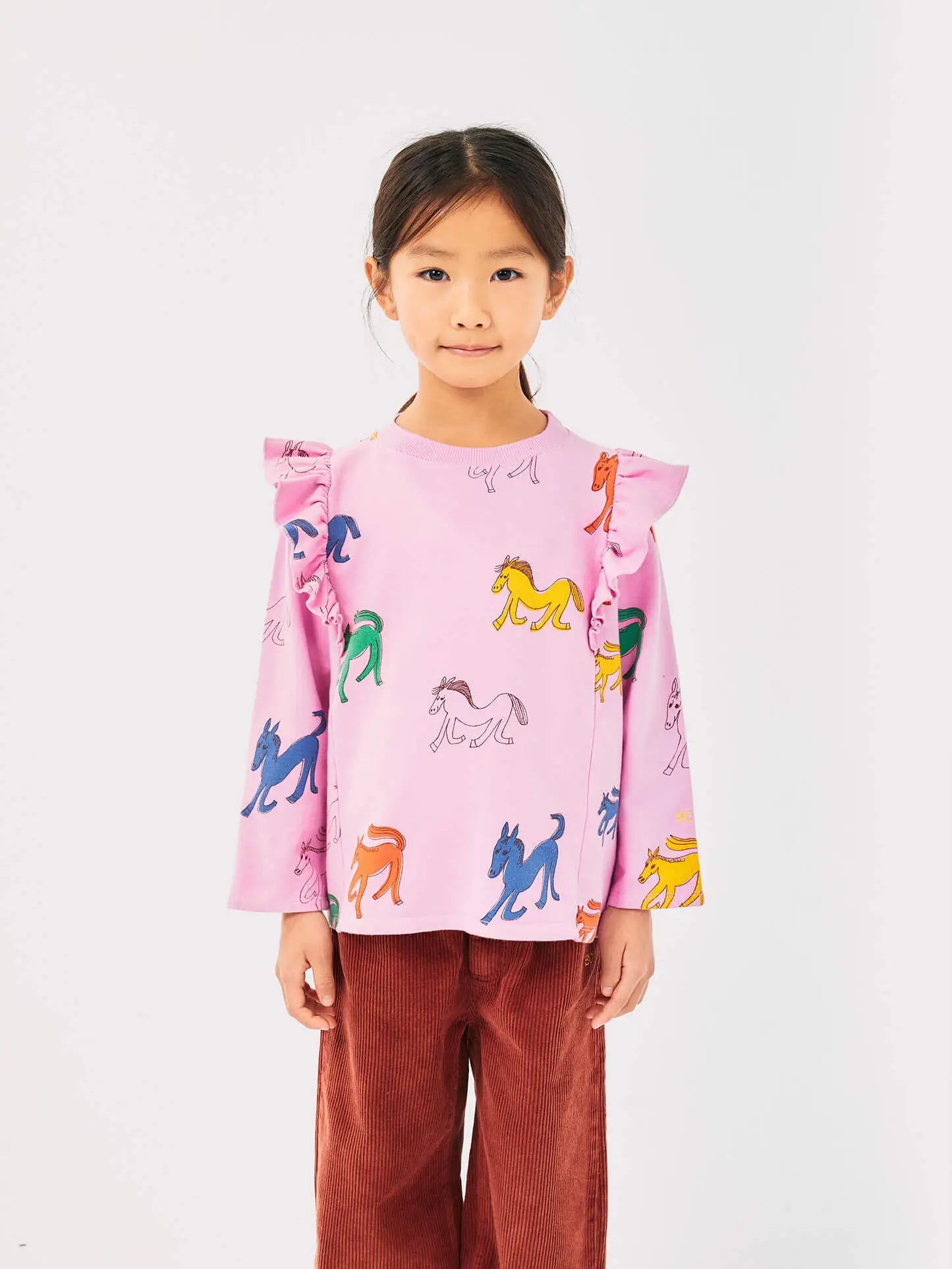 Dessuadora amb volant estampat Wonder Horse