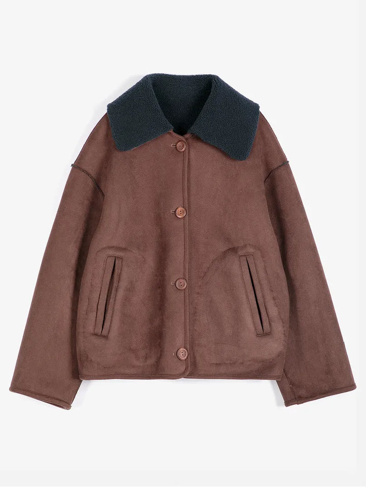 Jaqueta reversible de borreguet suau