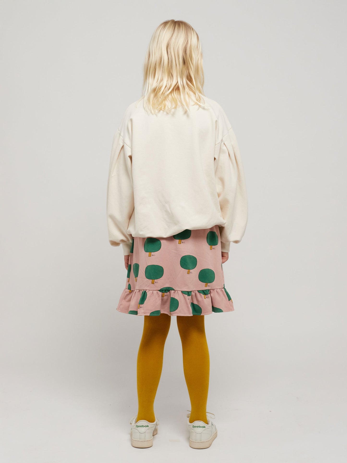 Green Tree all over ruffle skirt