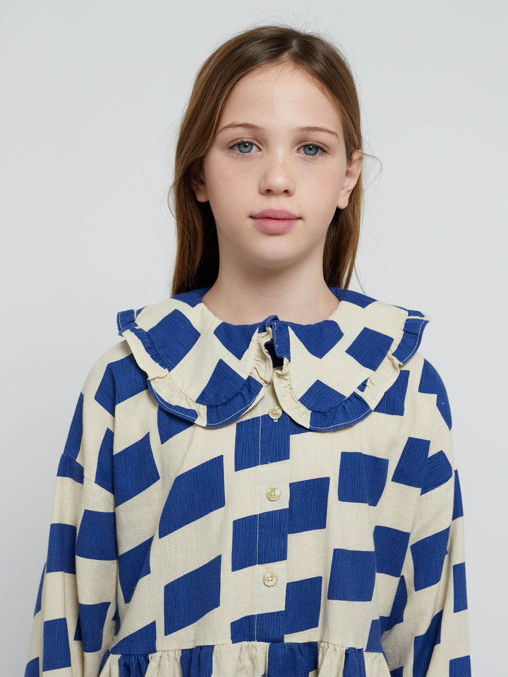 Checker all over woven dress