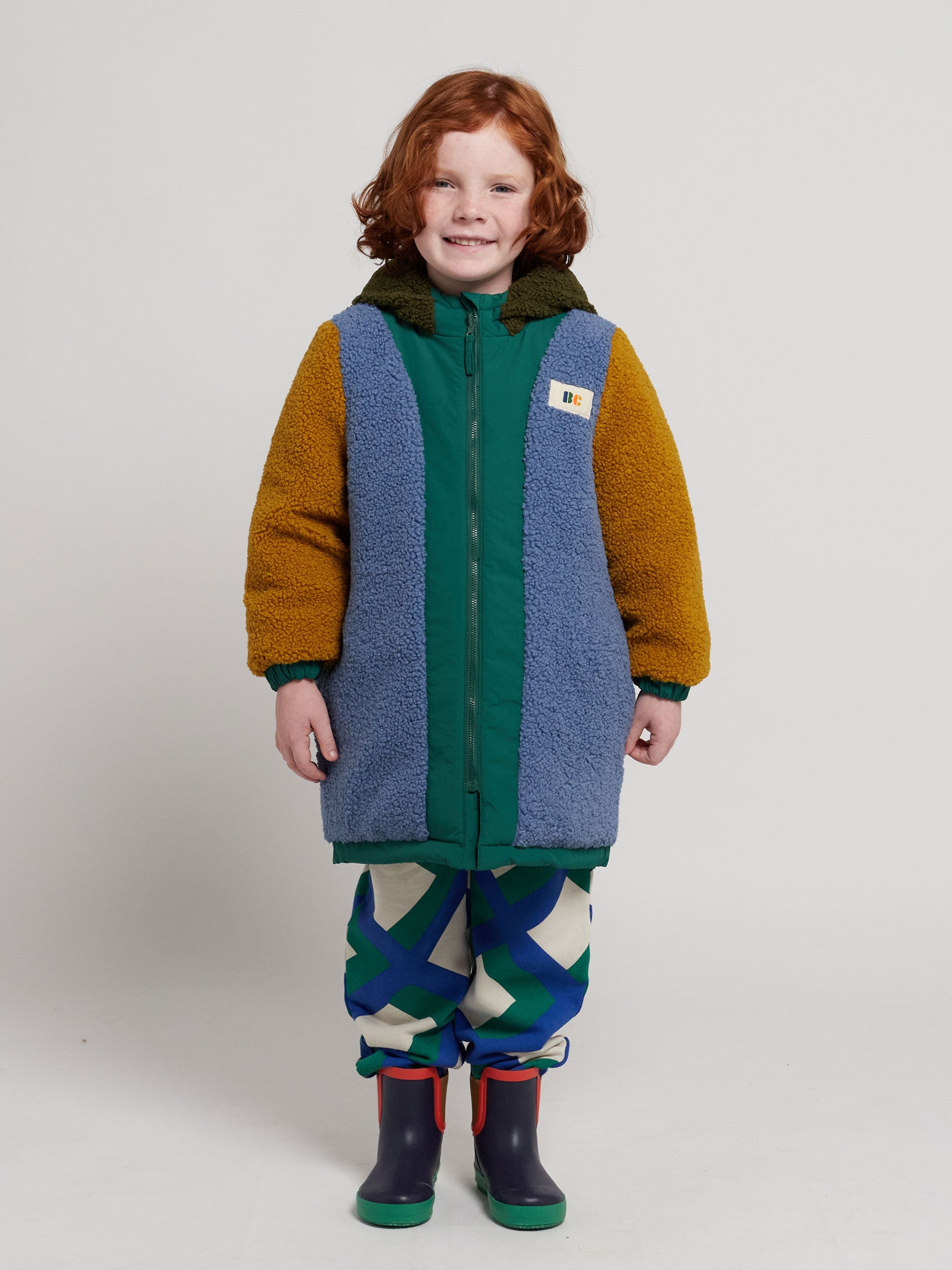 Multicolor B.C reversible parka - 2-3Y