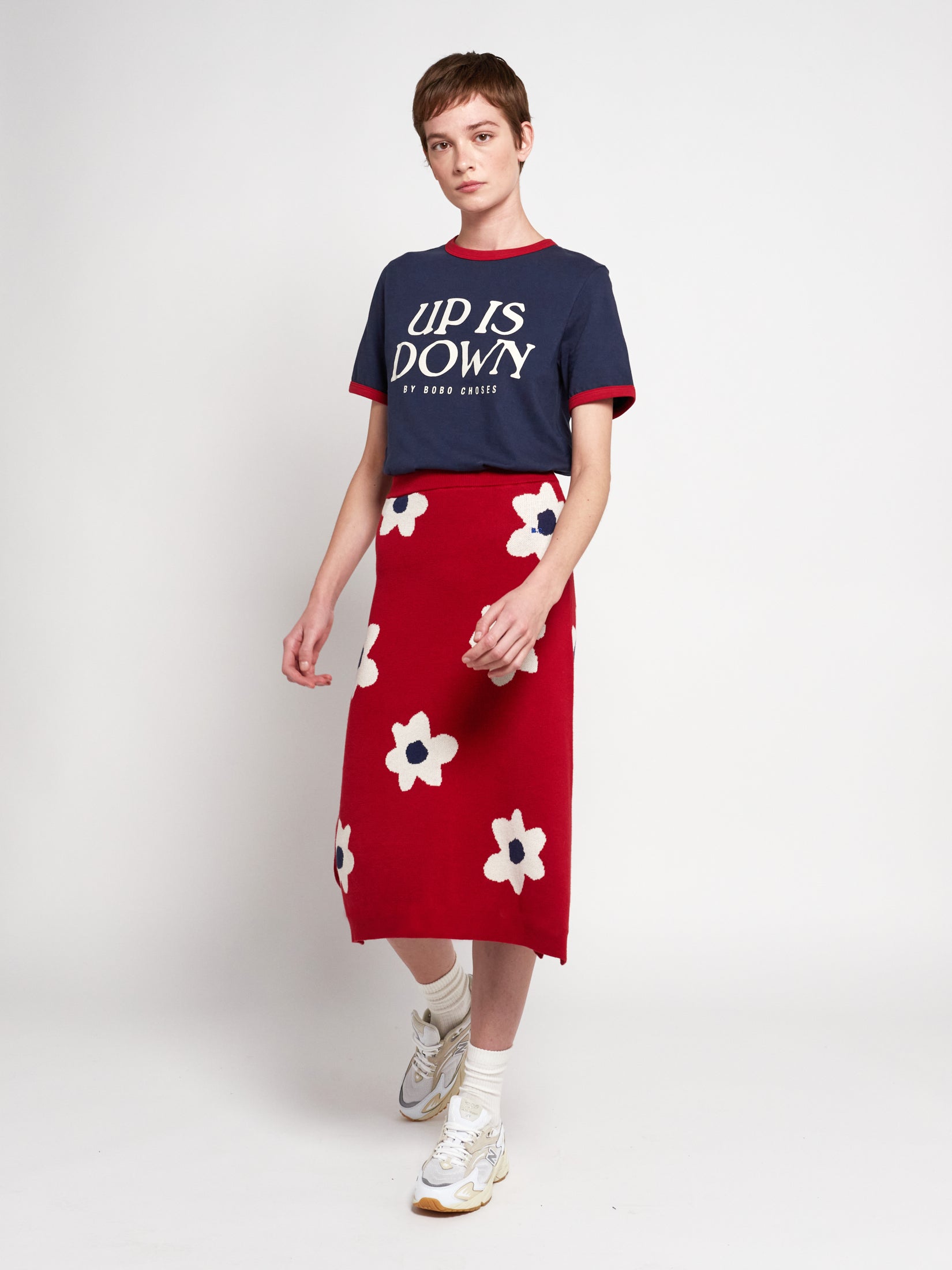 Floral jacquard pencil skirt – Bobo Choses