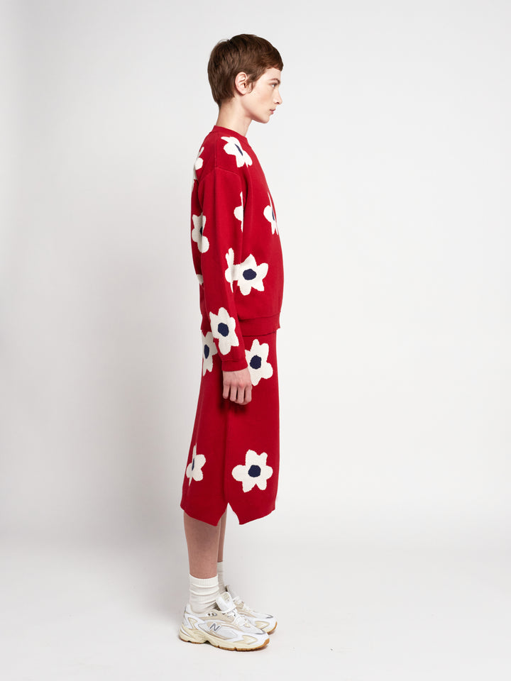 Jersei jacquard flors