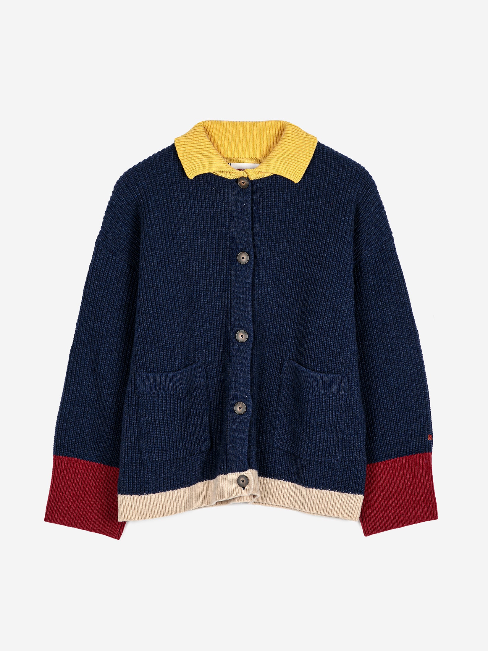 Color block collar cardigan – Bobo Choses