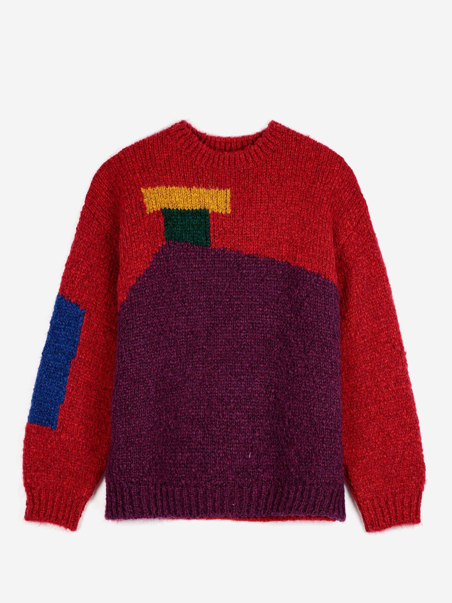 Top of the hill intarsia chunky jumper