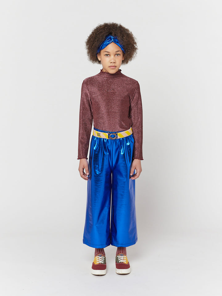 B.C Metallic flared pants