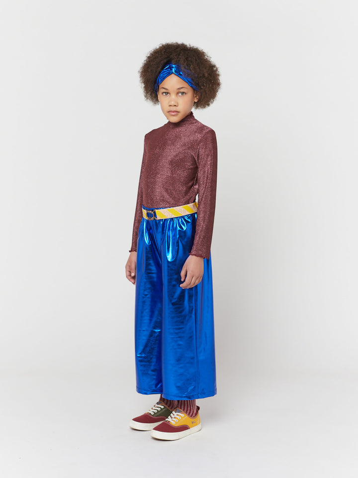 B.C Metallic flared pants