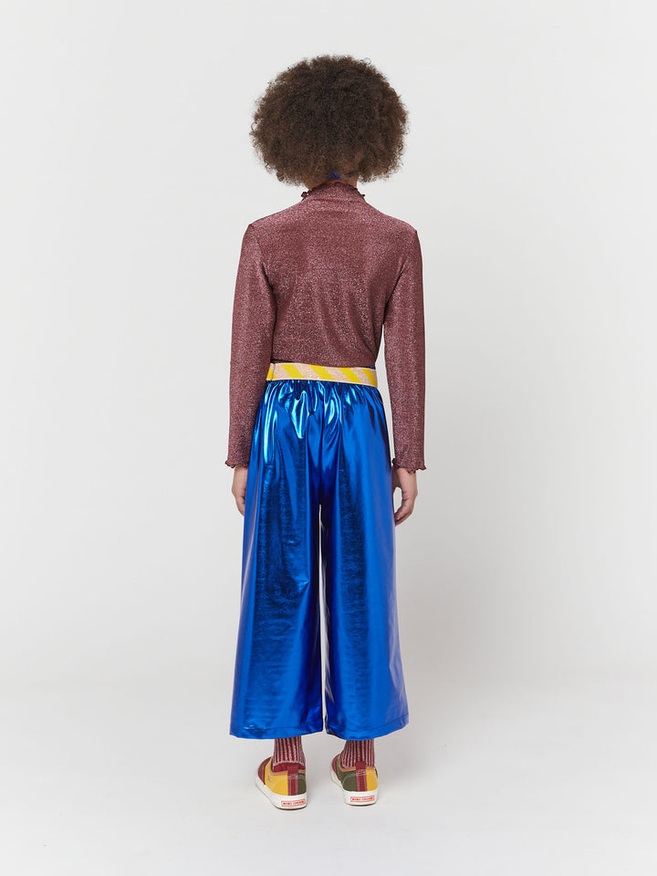 B.C Metallic flared pants