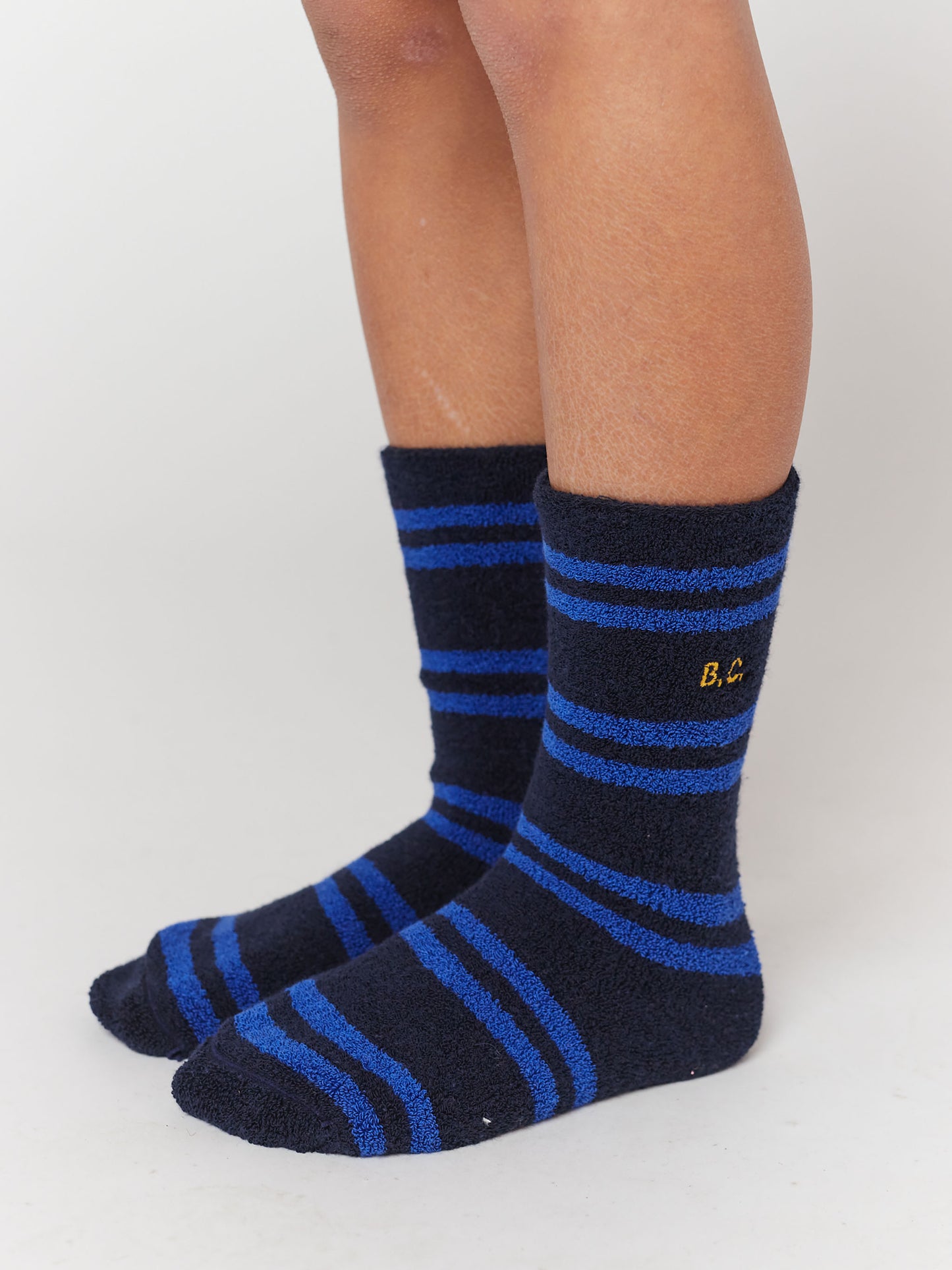 Blue Striped thick  blue socks