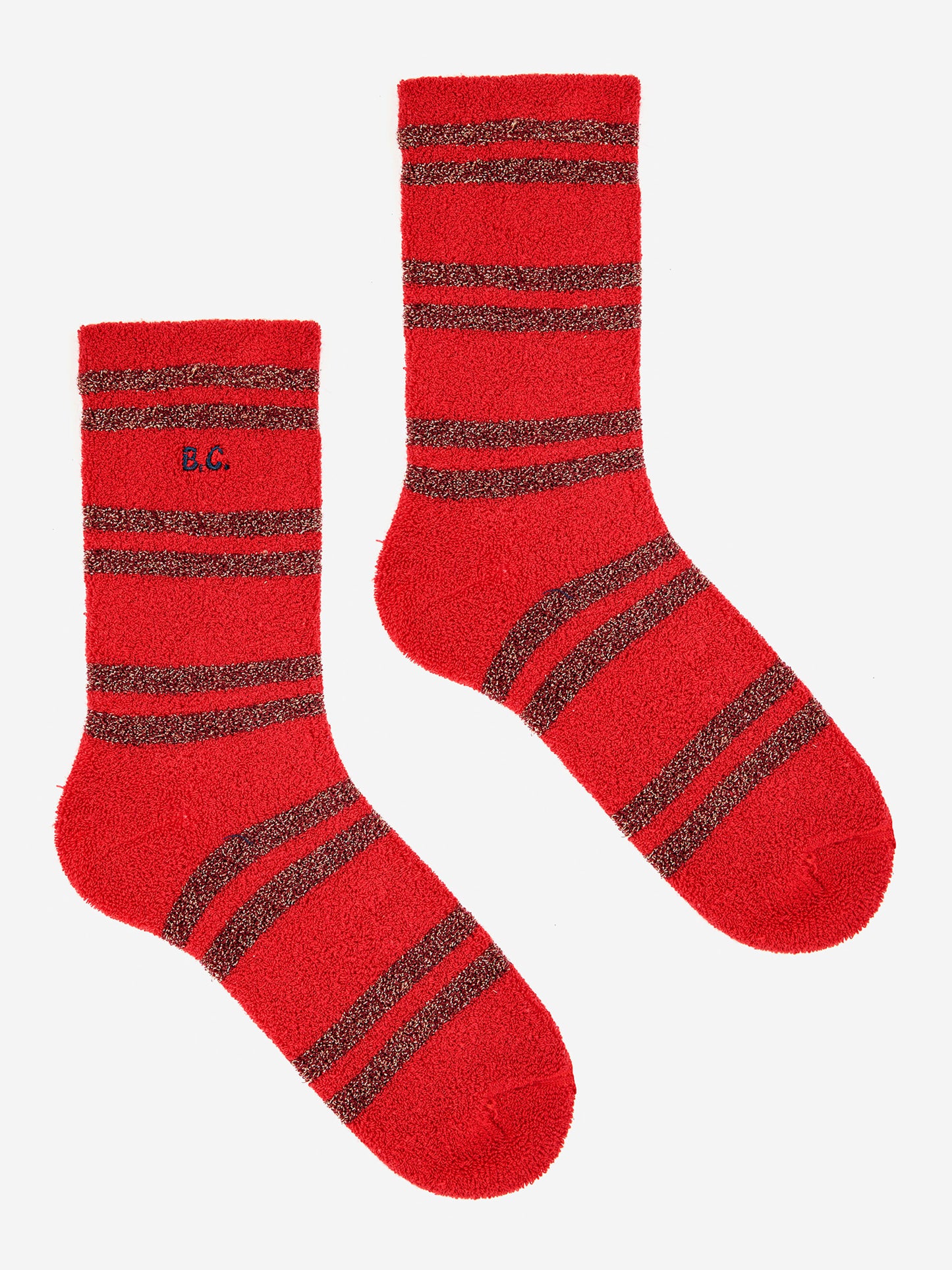 Striped lurex chunky socks