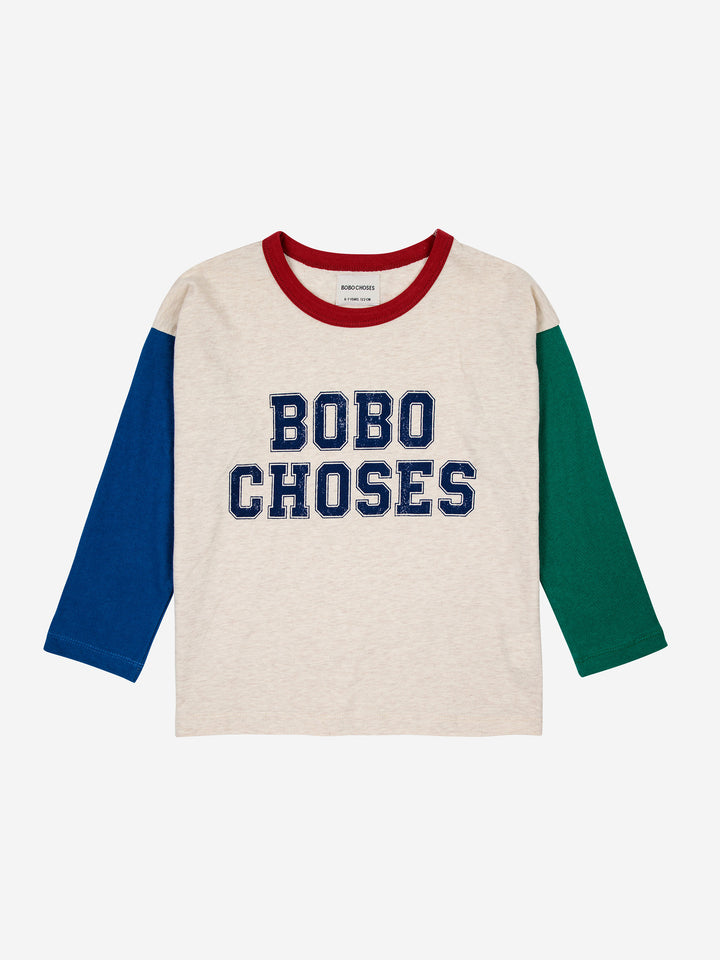 Bobo Choses 컬러 블록 긴팔 티셔츠