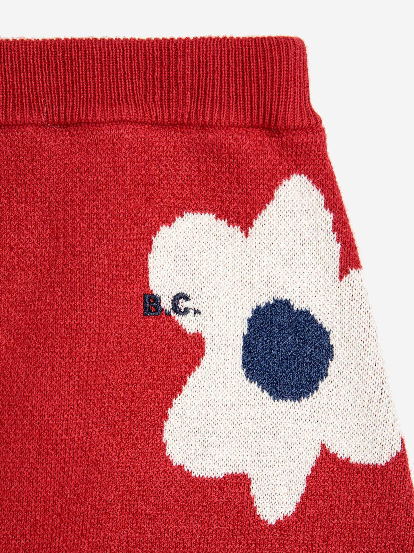 Big Flower all over knitted midi skirt