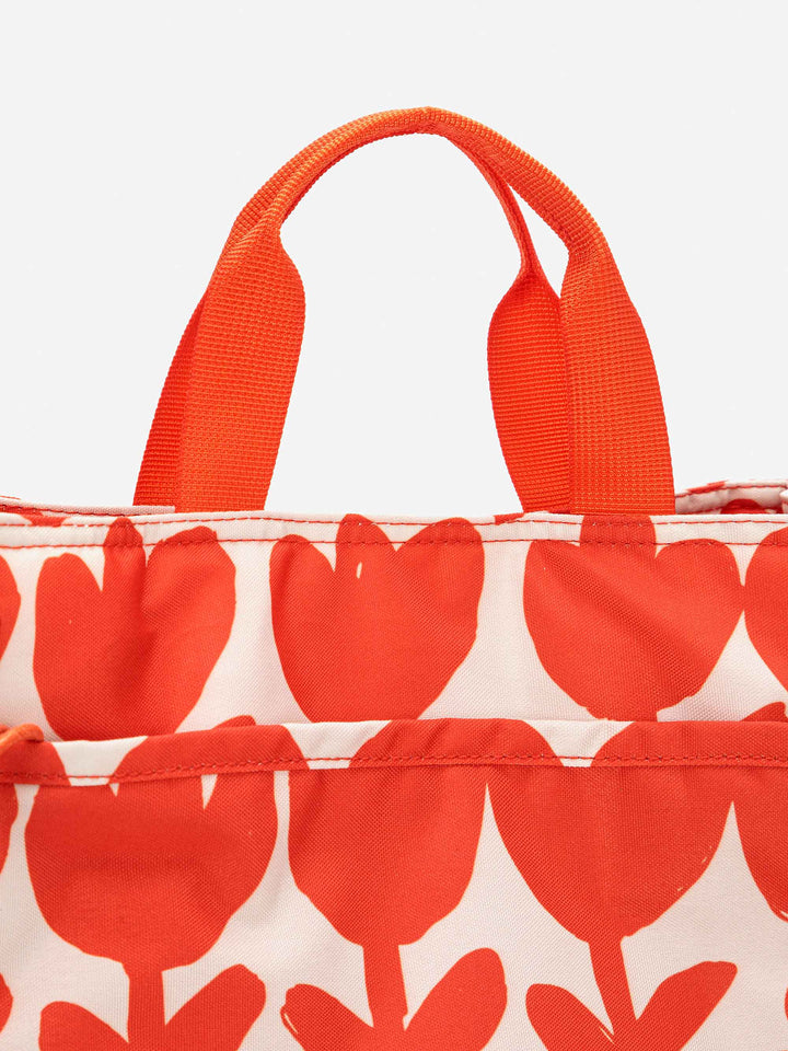 Bolsa para zapatos flores rojas