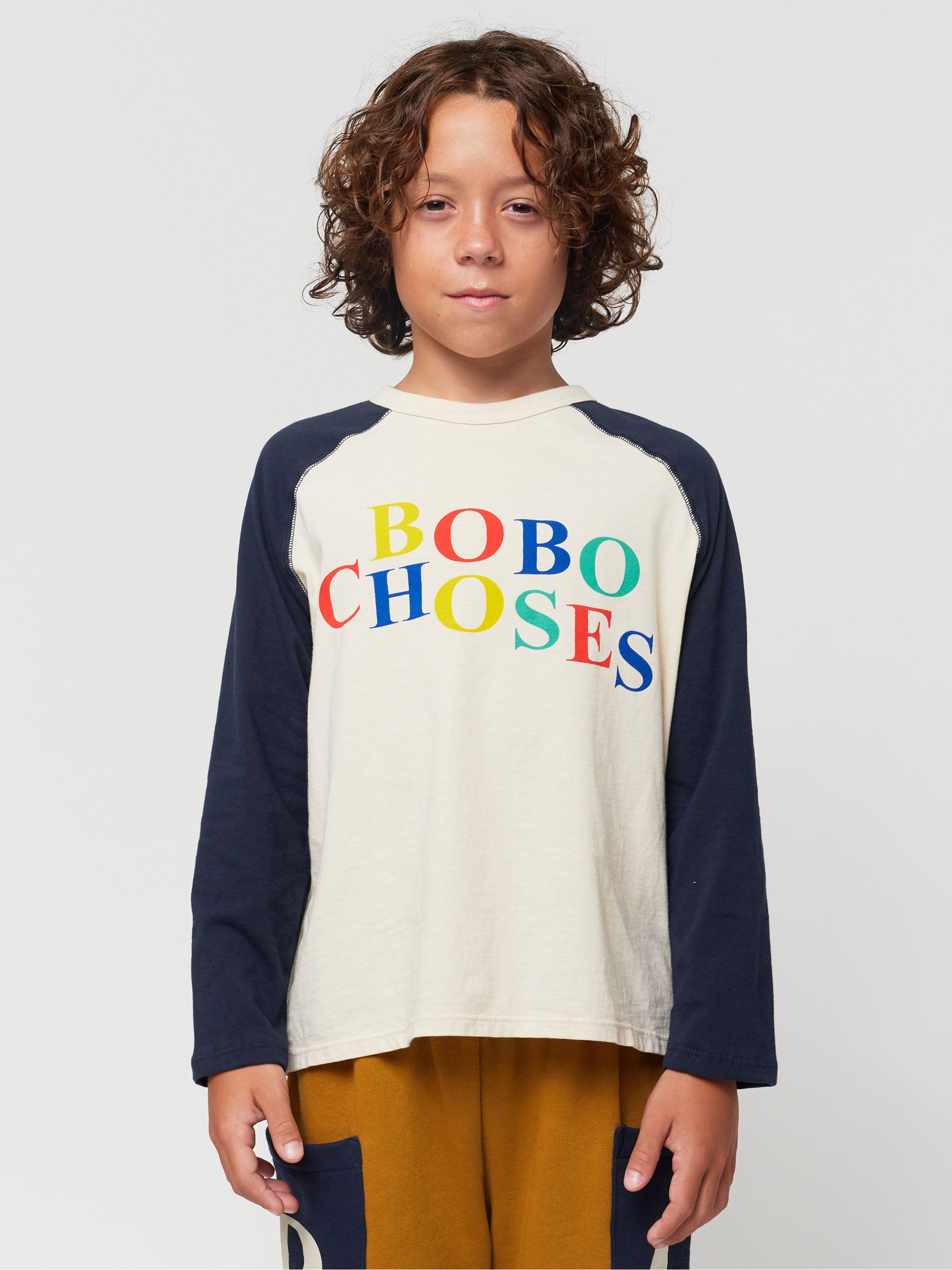 Multicolor Bobo raglan sleeves T-shirt – Bobo Choses