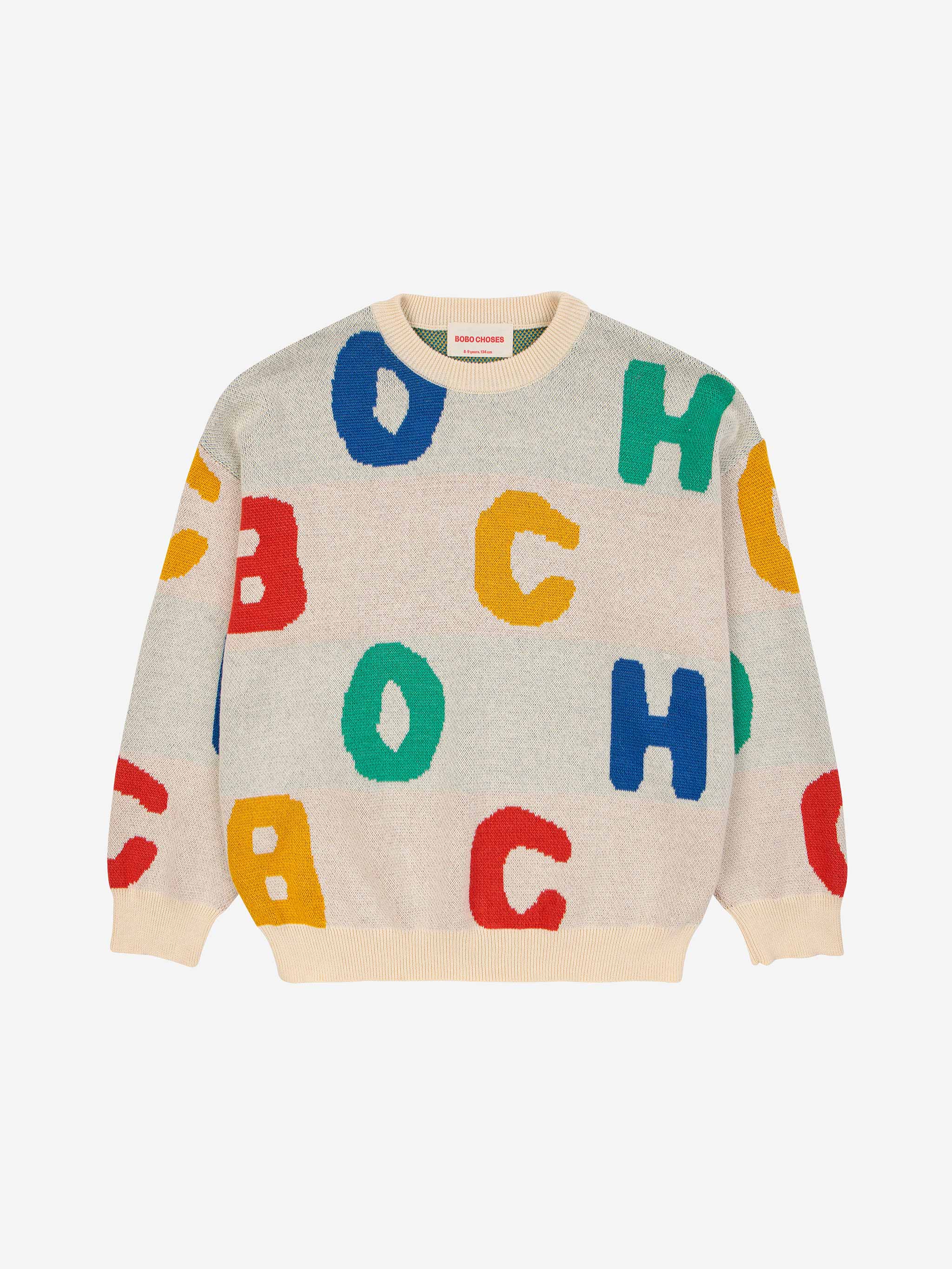 Bobo Alphabet Soup jacquard jumper – Bobo Choses