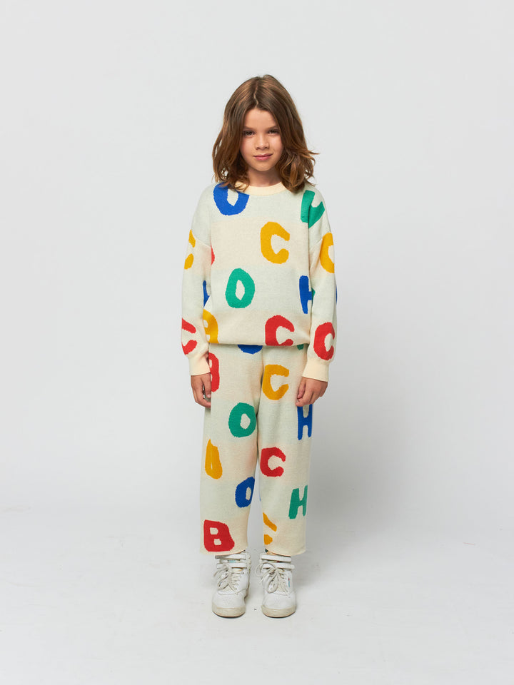 Bobo Alphabet Soup jacquard knitted pant