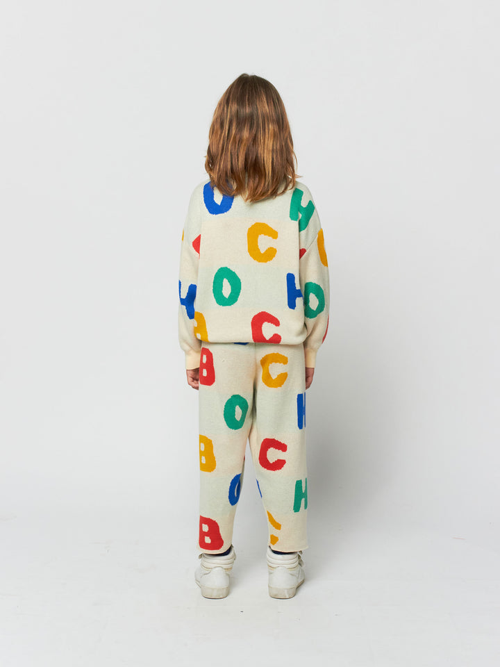 Bobo Alphabet Soup jacquard knitted pant