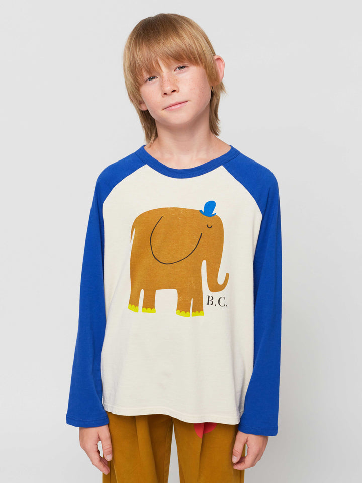 Camiseta manga ranglán elefante