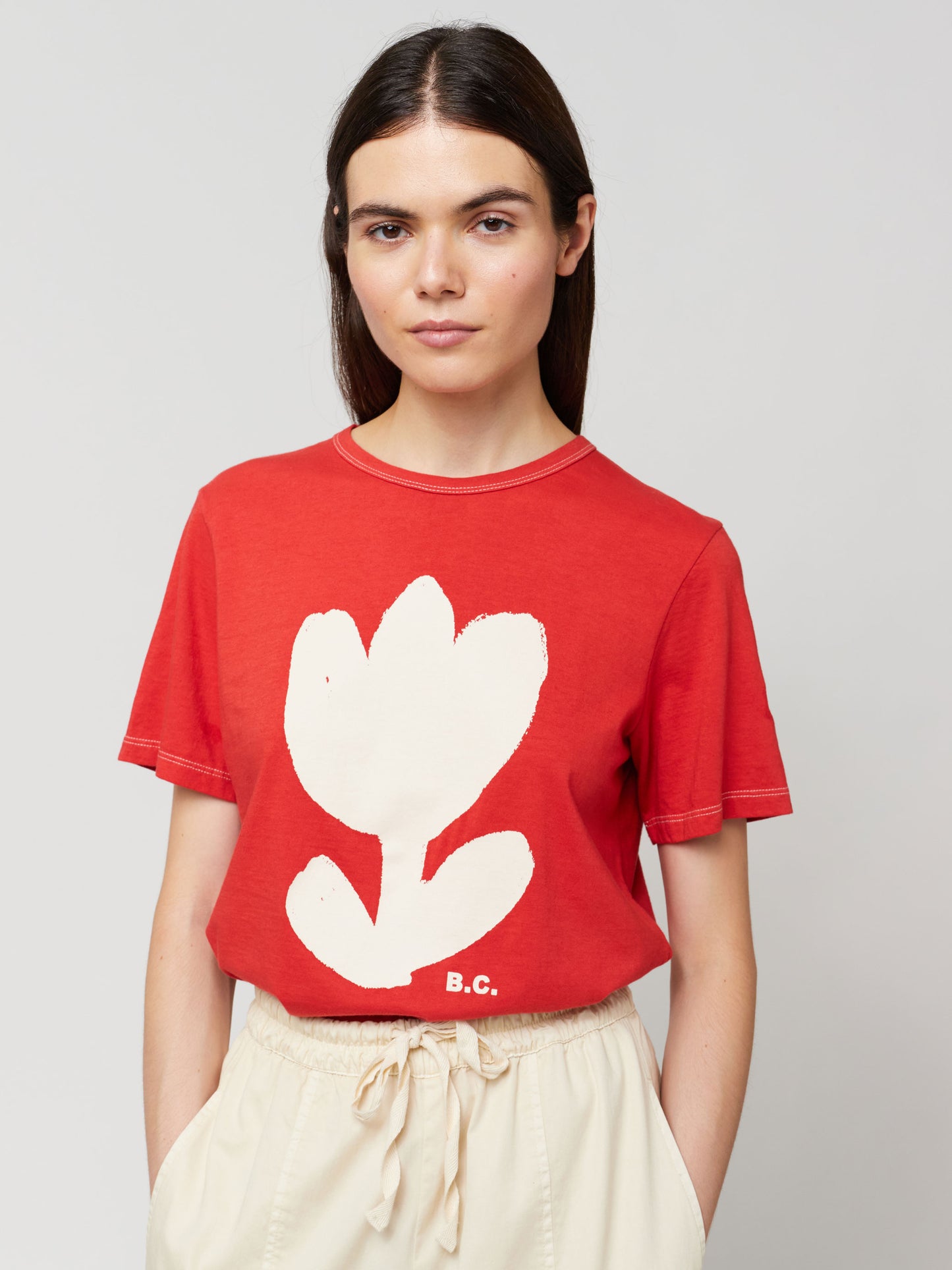 Retro Flower red T-shirt