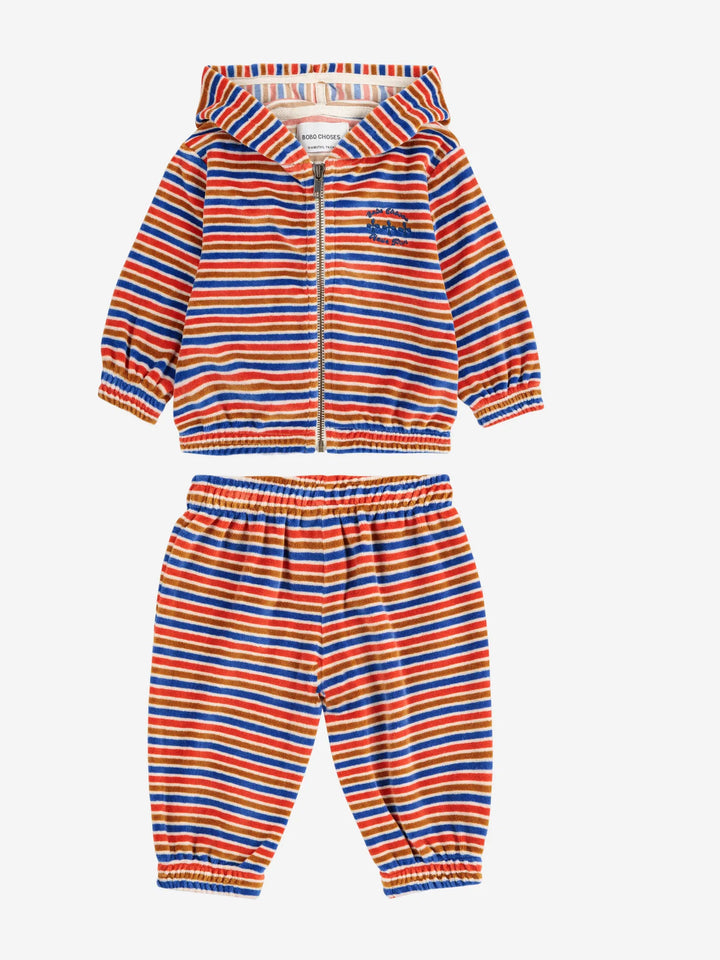 Have Fun striped hoodie look