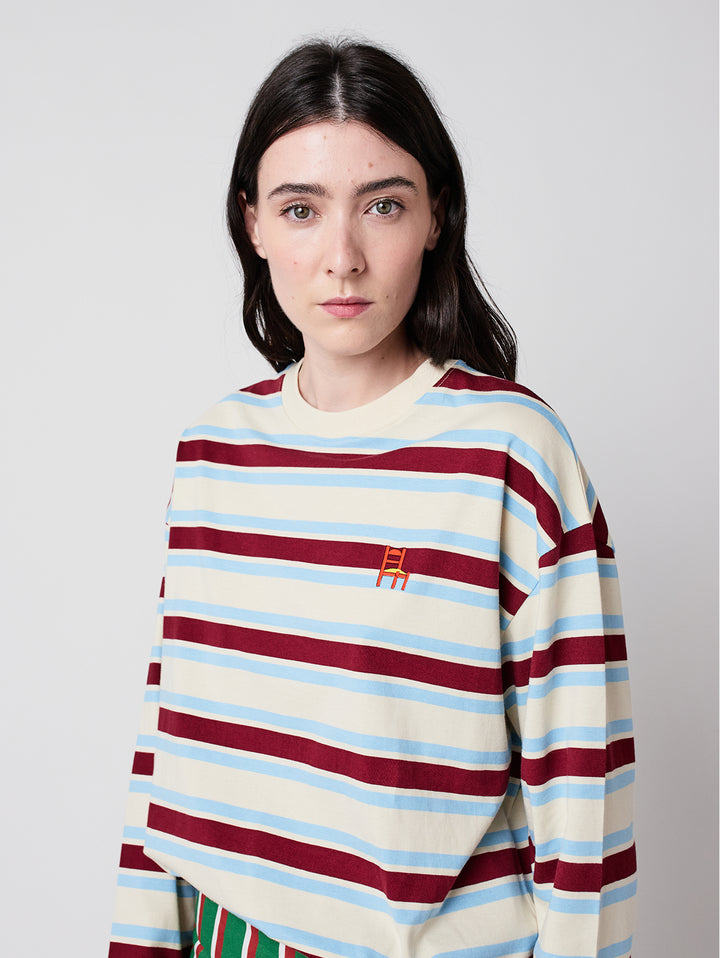 Samarreta de punt de ratlles estil relaxat