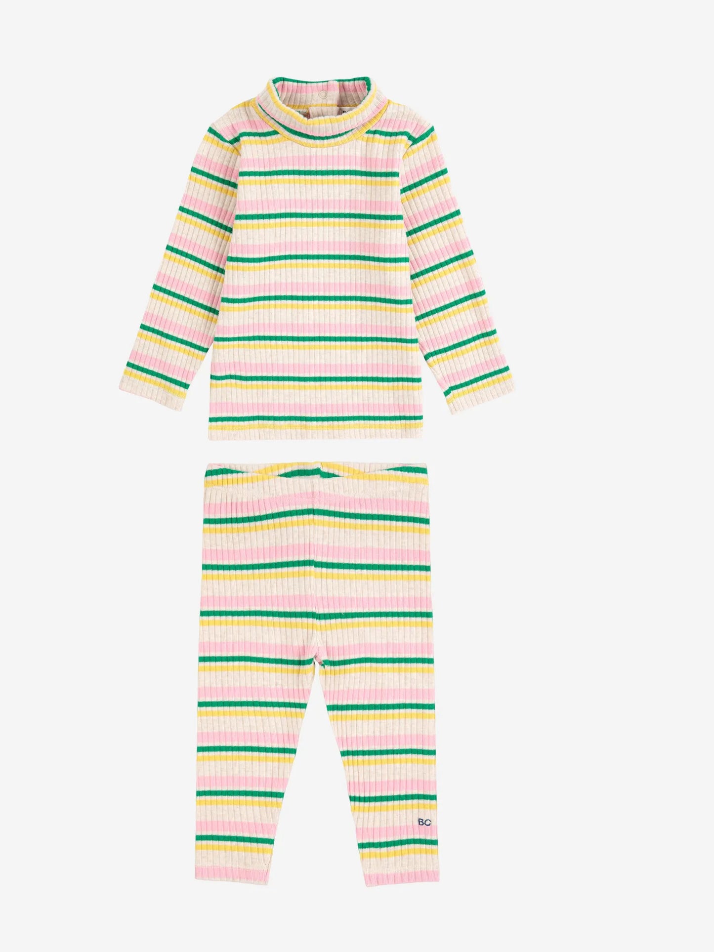 Striped turtle neck look