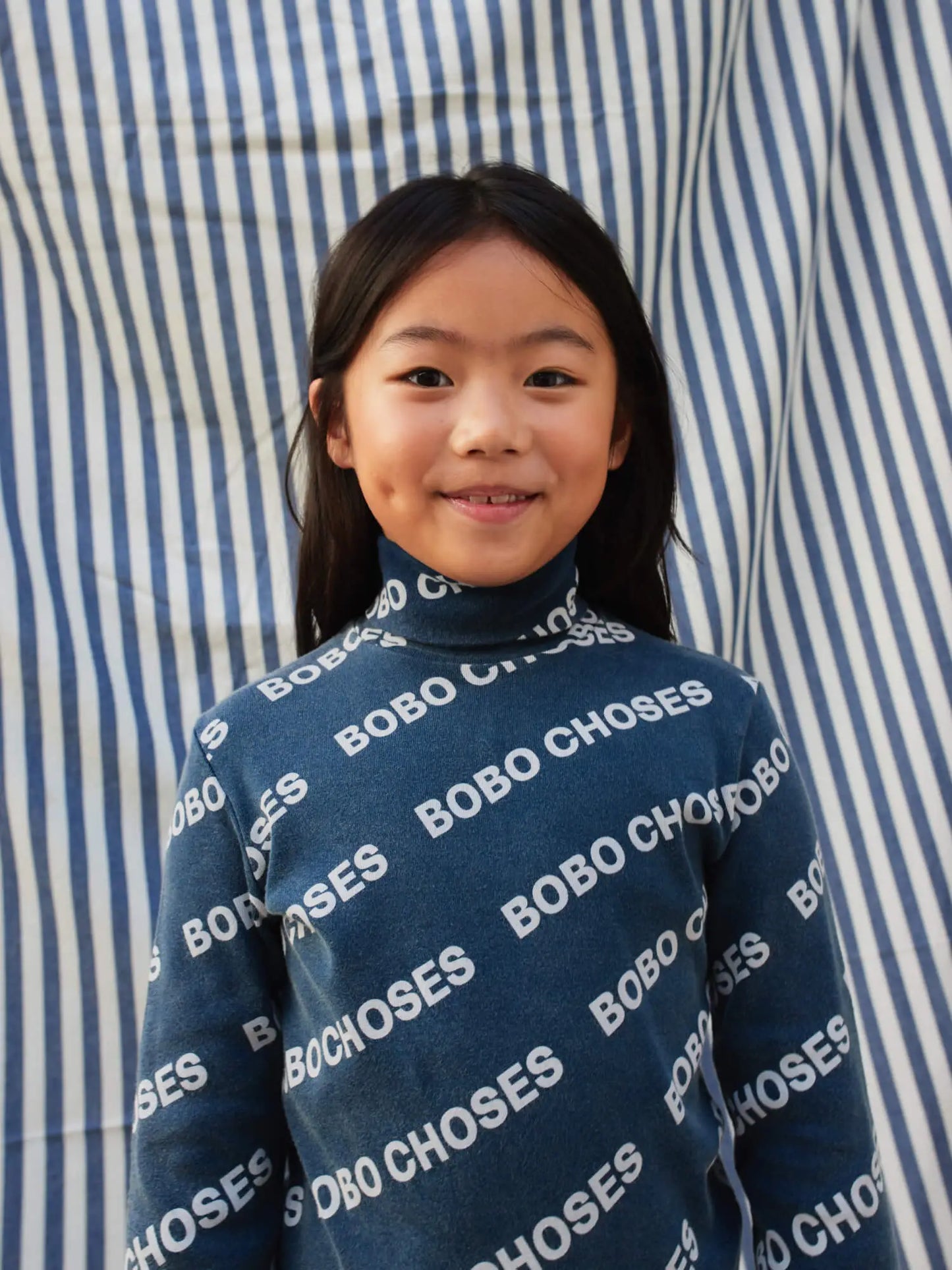 Bobo choses all over rib turtle neck T-shirt