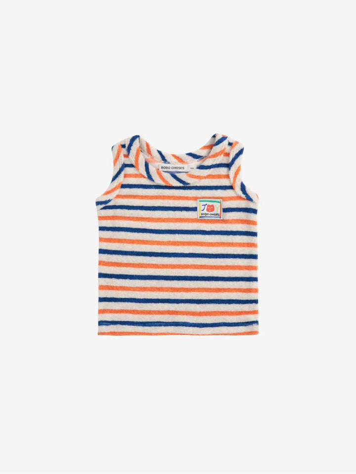 Camiseta tirantes rizo Smiling Striped