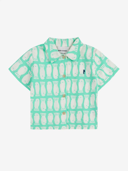Lucky Fish all over woven shirt for Children | Bobo Choses