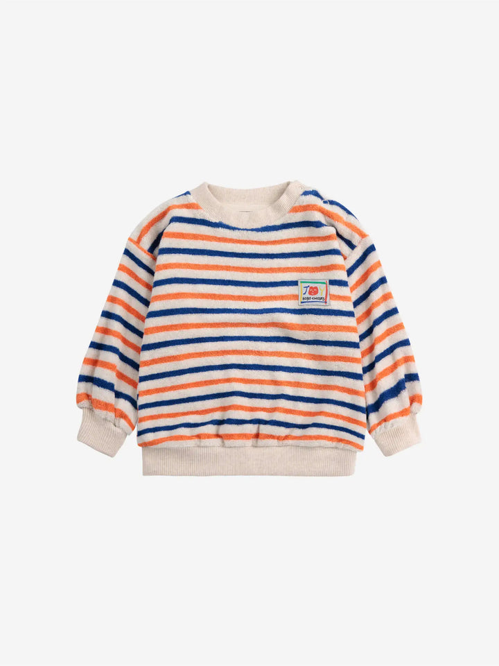 Gestreiftes Frottee-Sweatshirt