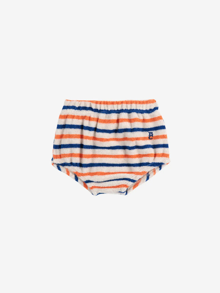 Striped terry cloth bloomer