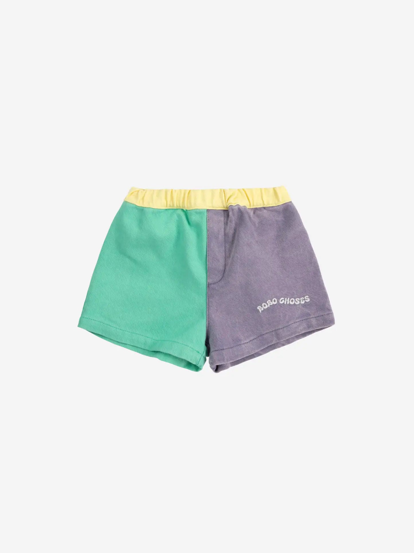 Color block woven shorts