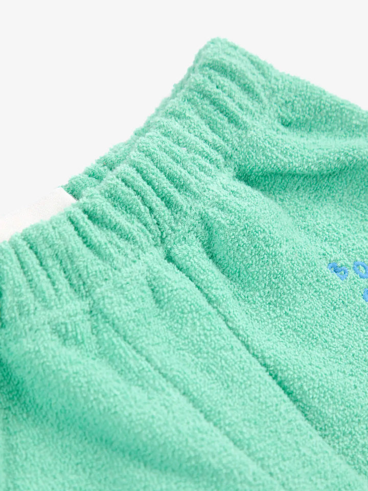 Green color block jogging pants