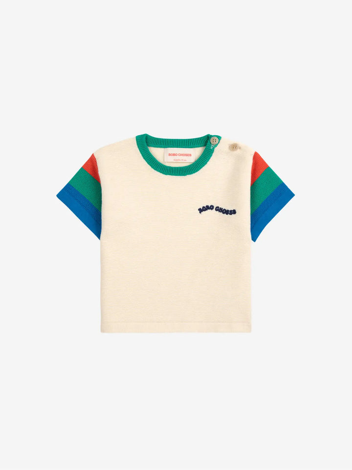 T-Shirt Strickgewebe Color Block