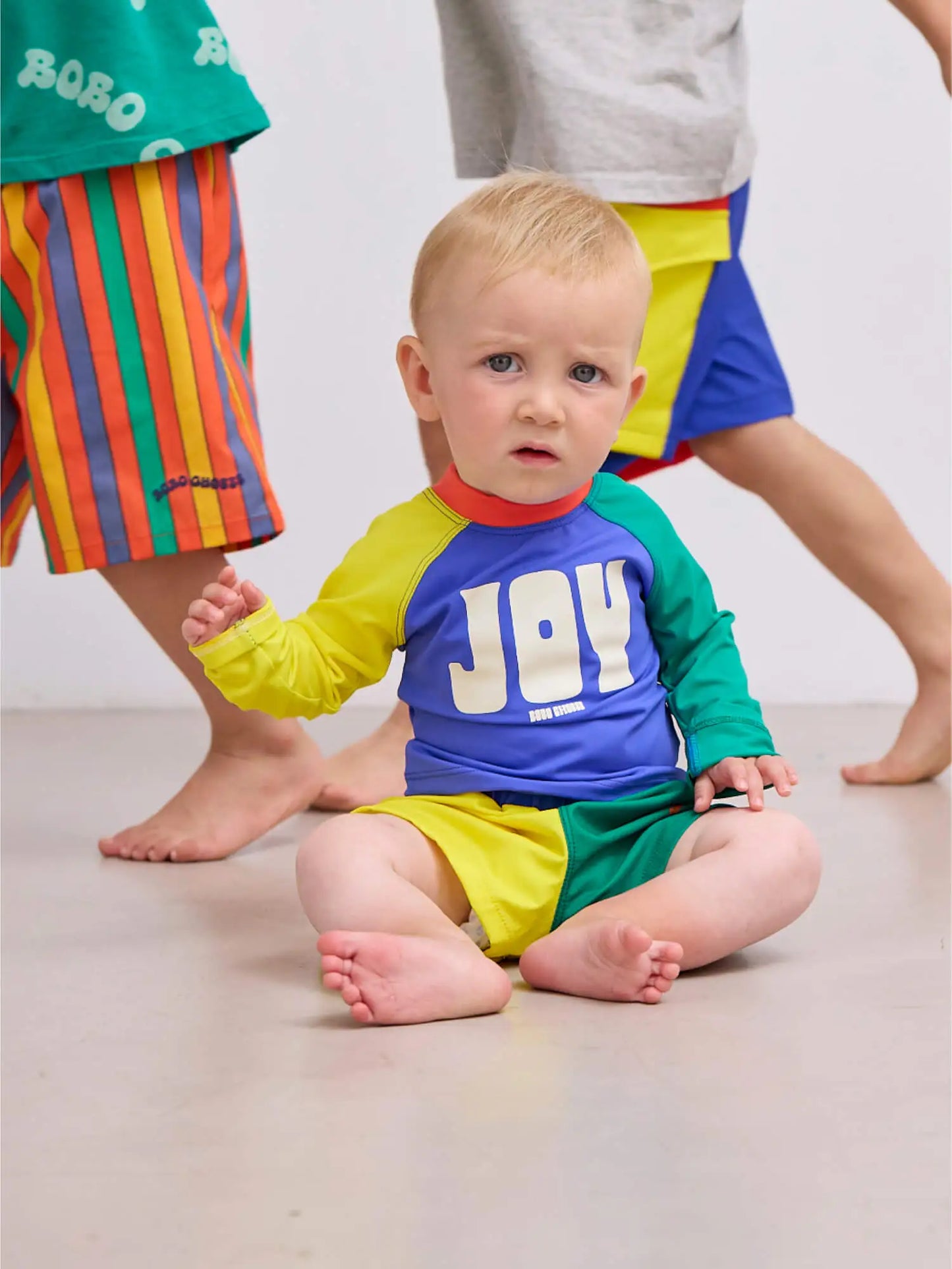 Joy color block swim T-shirt