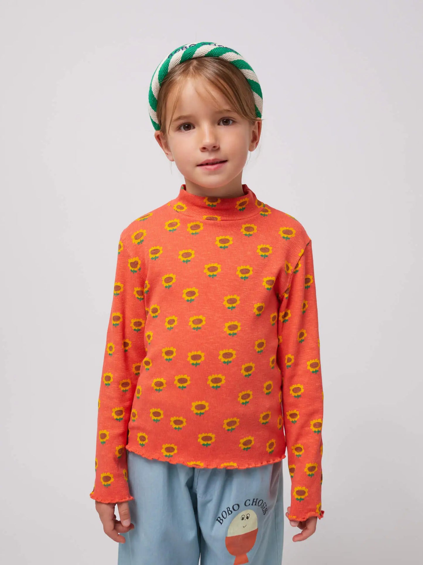 Sunflower all over turtleneck T-shirt