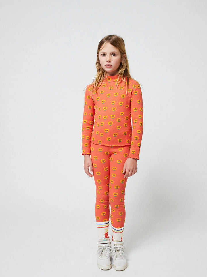 Sunflower all over turtleneck T-shirt