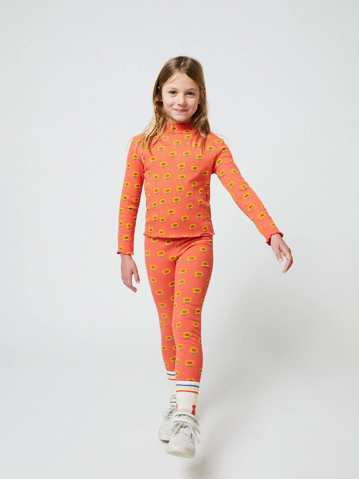 Sunflower all over turtleneck T-shirt