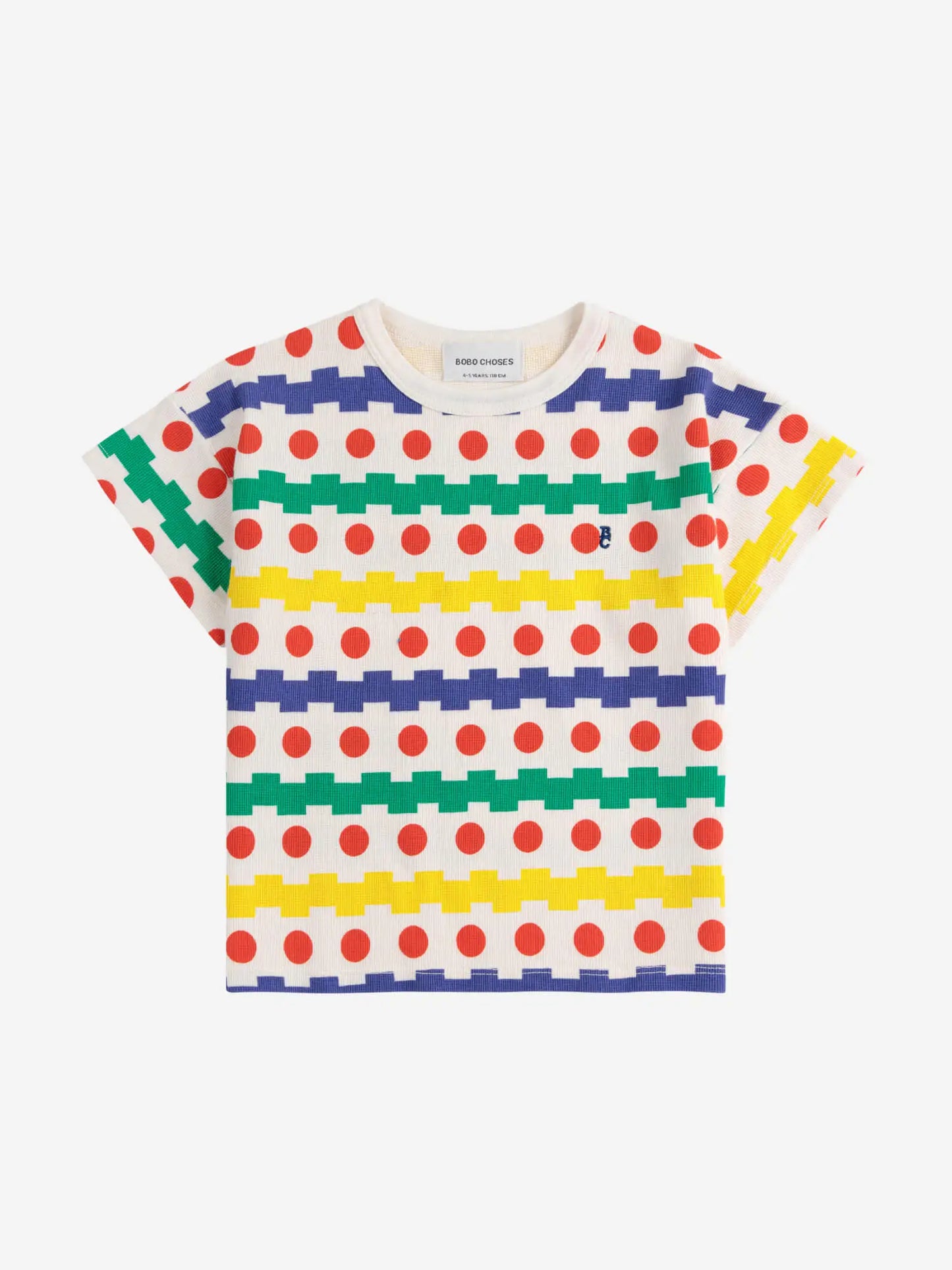 Geometric all over waffle T-shirt