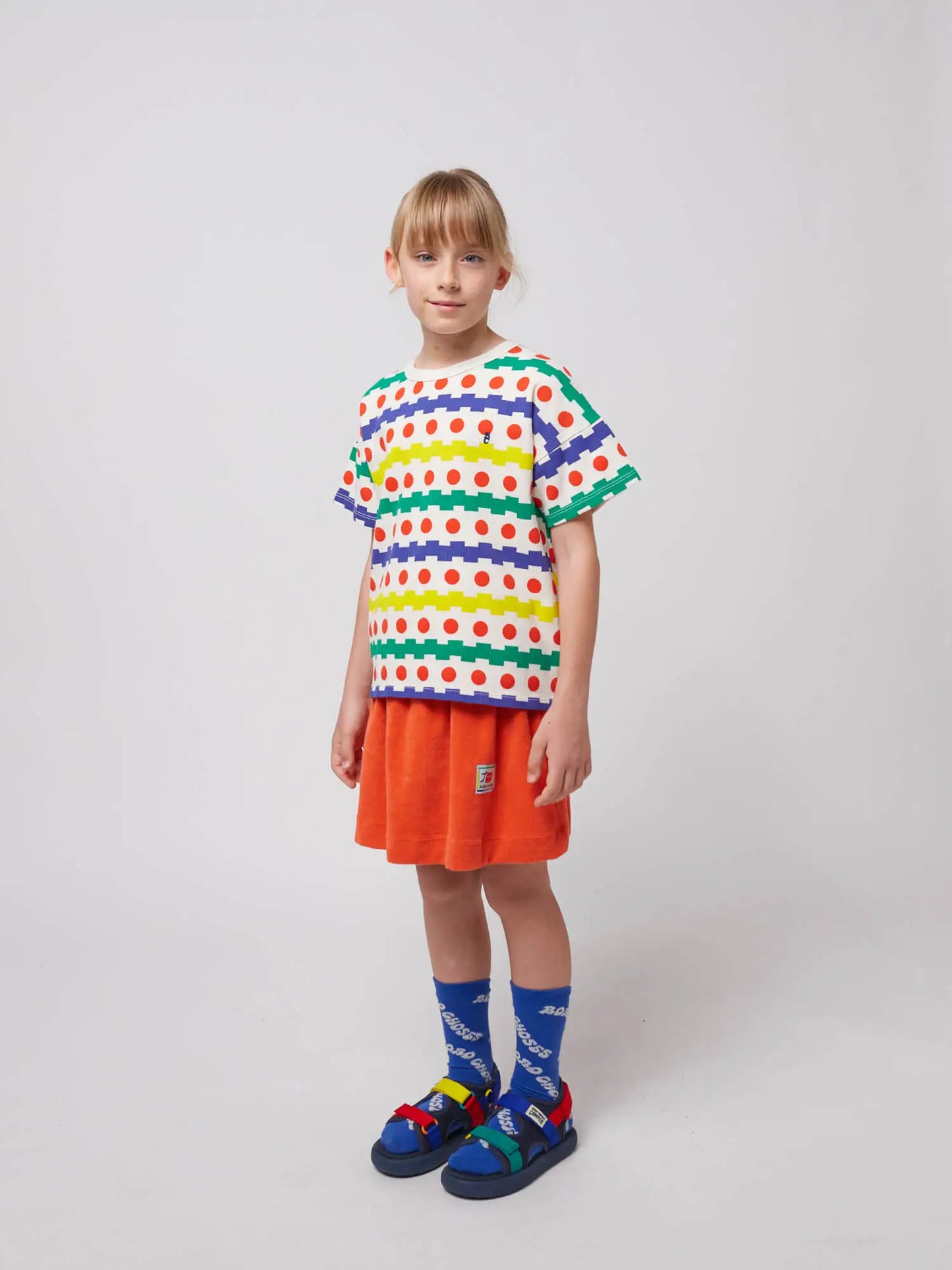 Geometric all over waffle T-shirt