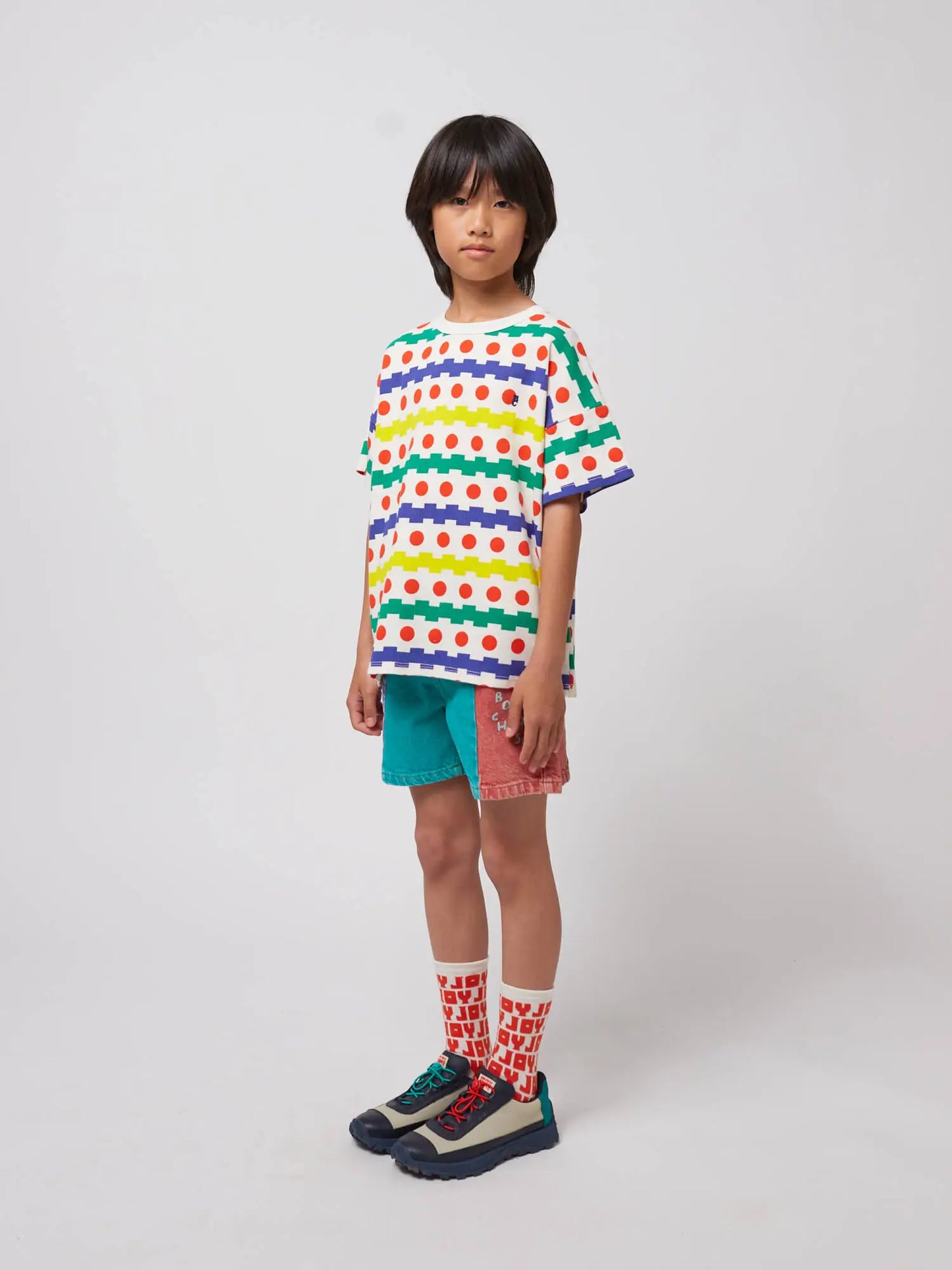 Geometric all over waffle T-shirt