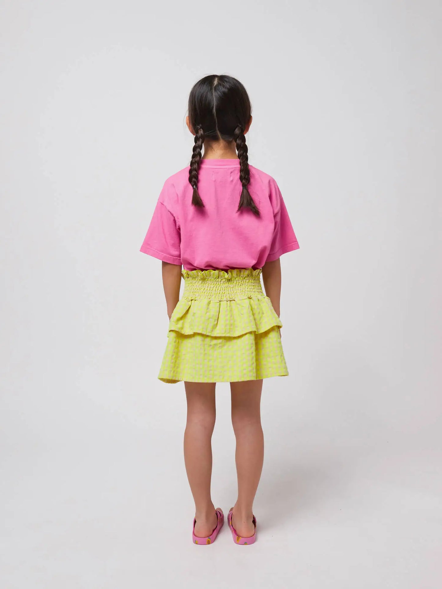 Vichy ruffle skirt