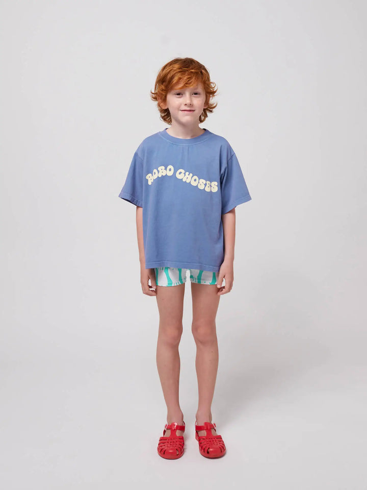 Lucky Fish all over square cut swim shorts