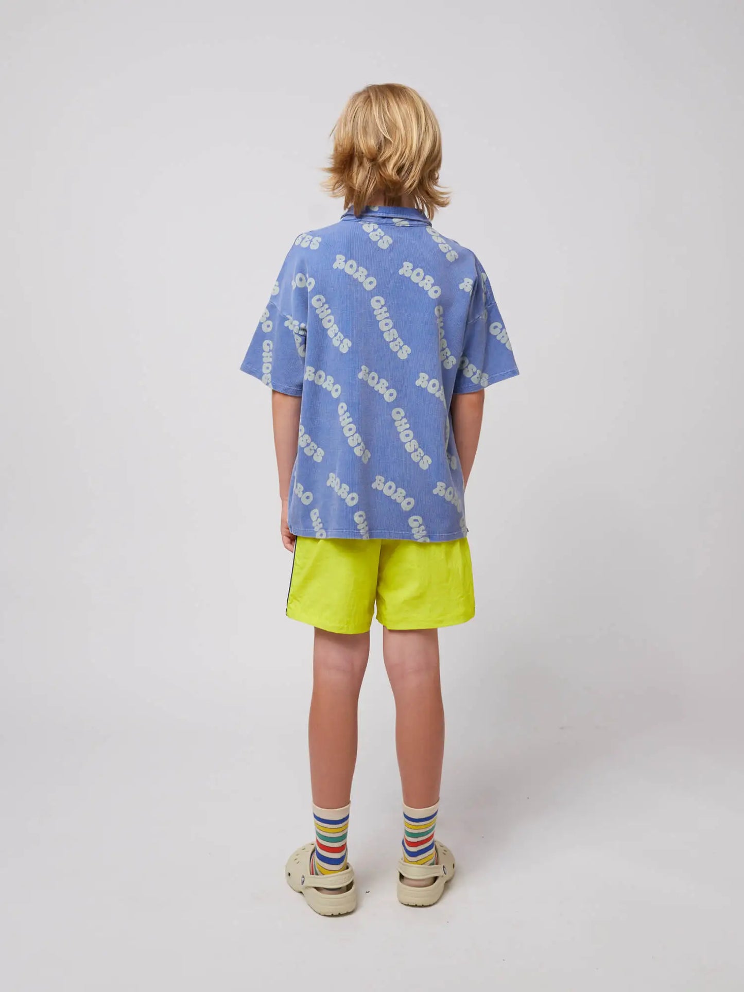 Wavy Bobo Choses all over waffle polo shirt