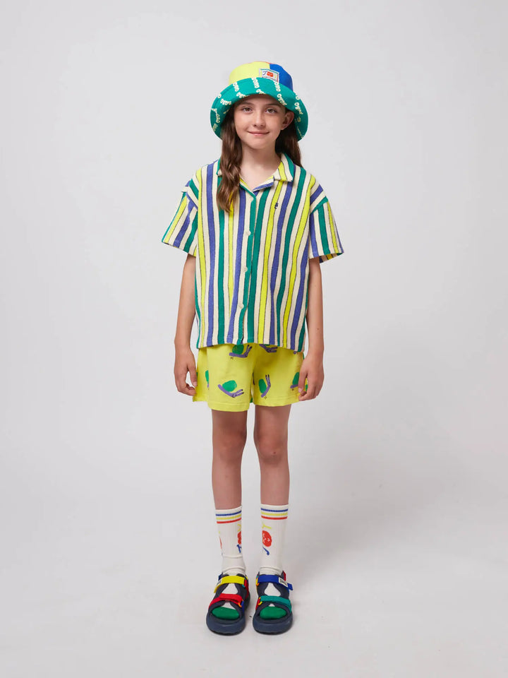 Multicolor Stripes 테리 직물 셔츠