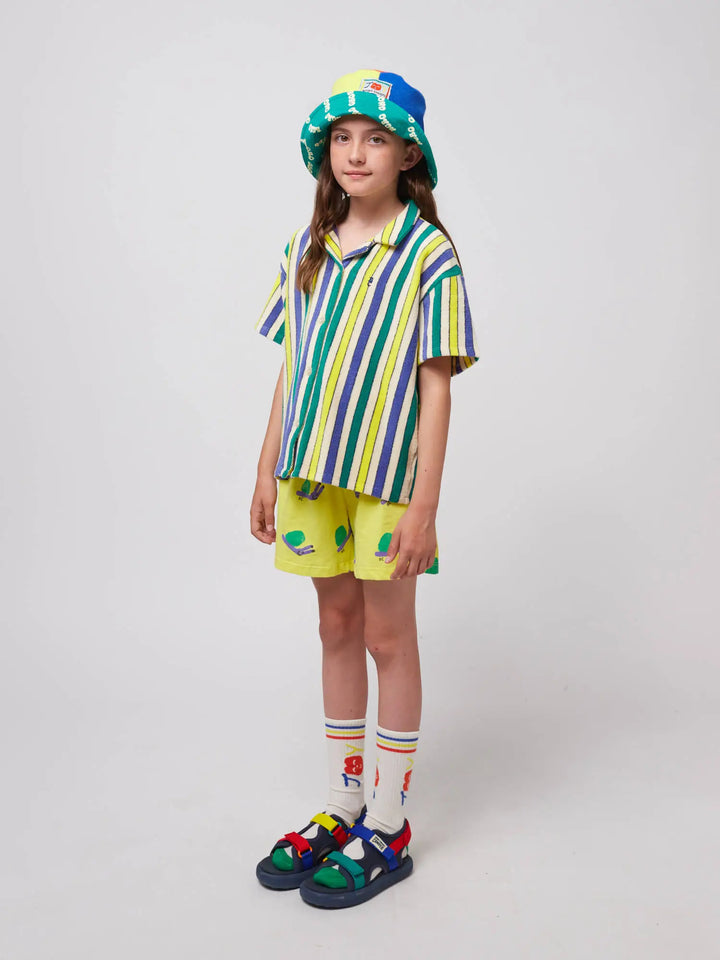 Multicolor Stripes 테리 직물 셔츠